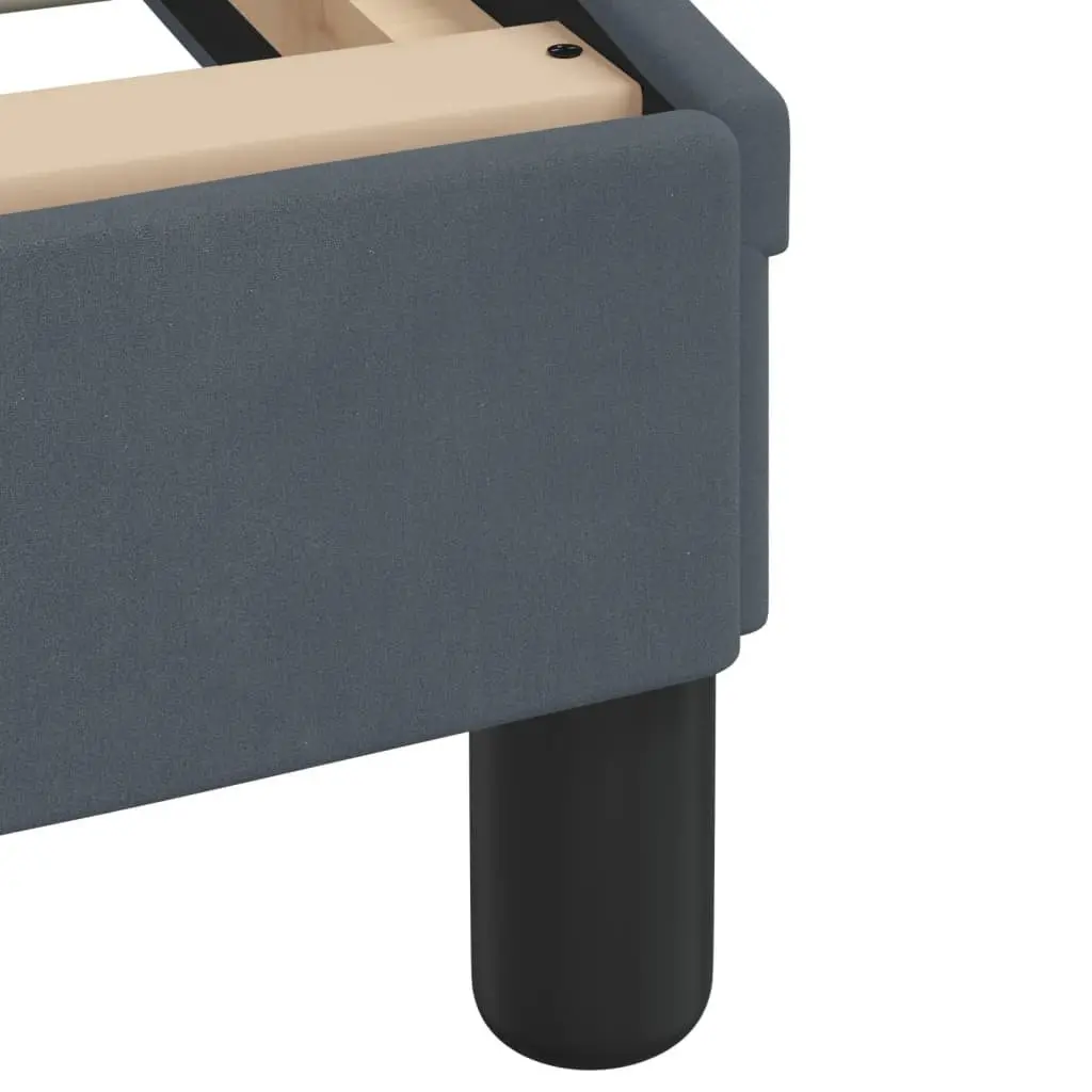 Queen Bed Frame Grey Velvet Upholstered Headboard Modern 152 x 203 cm