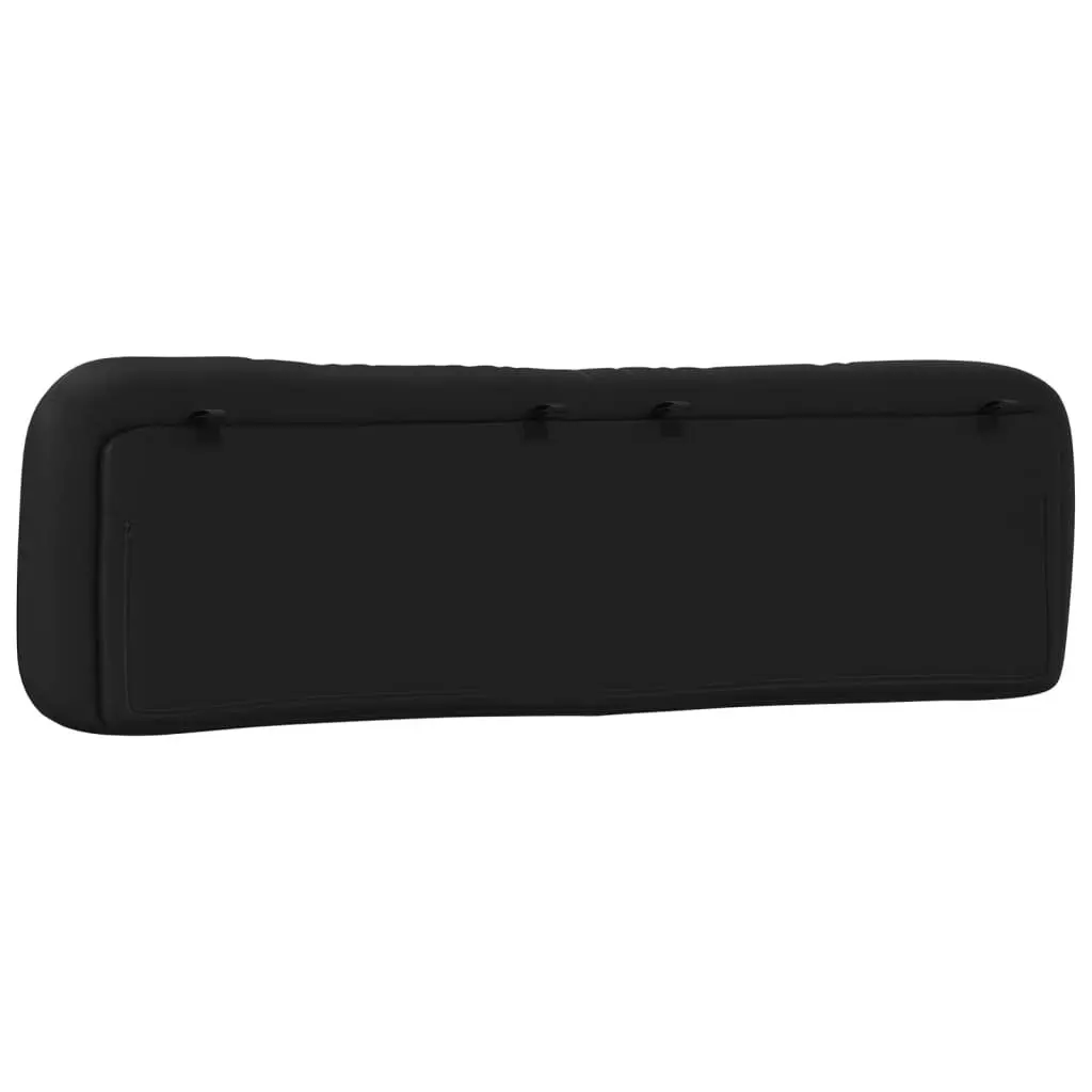 Faux Leather Headboard Cushion 180cm Black Wall Mounted Bed Pillow with PP Fibre Filling