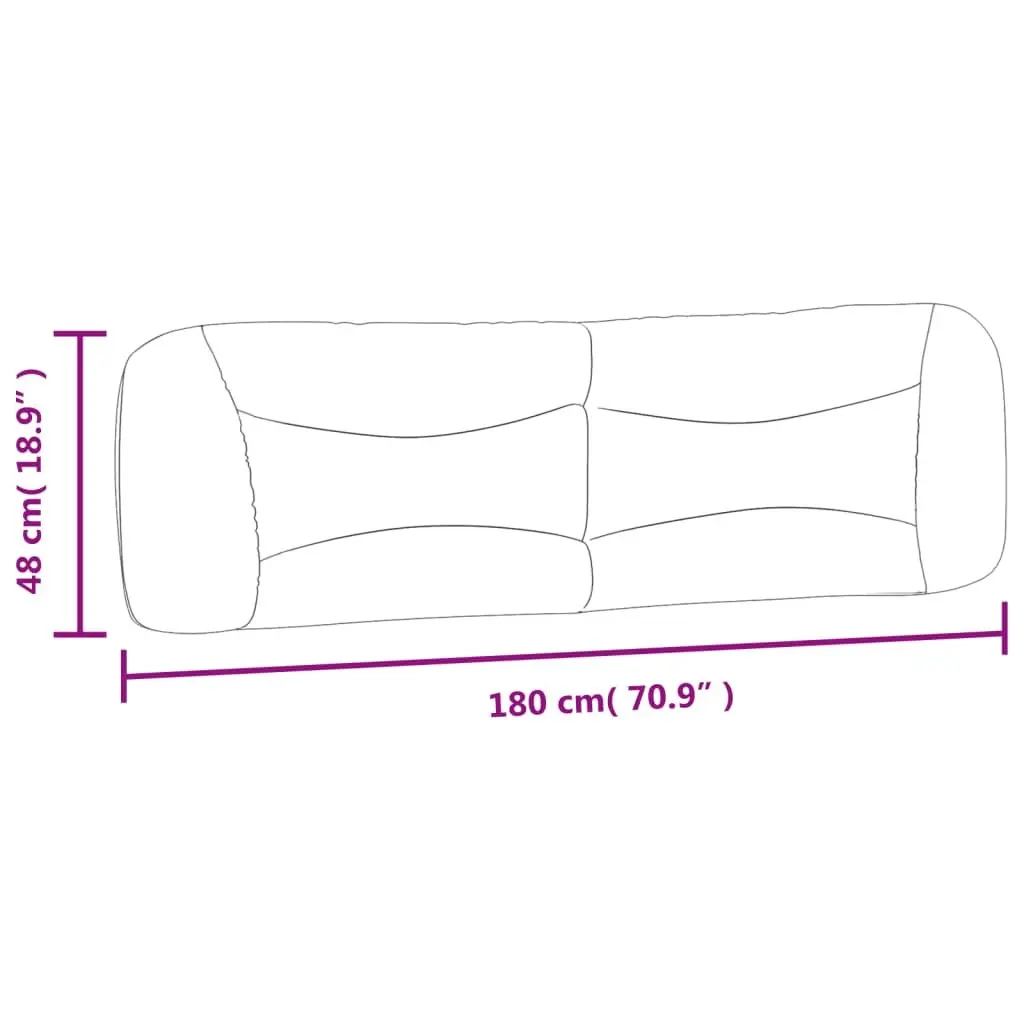 Faux Leather Headboard Cushion 180cm Black Wall Mounted Bed Pillow with PP Fibre Filling