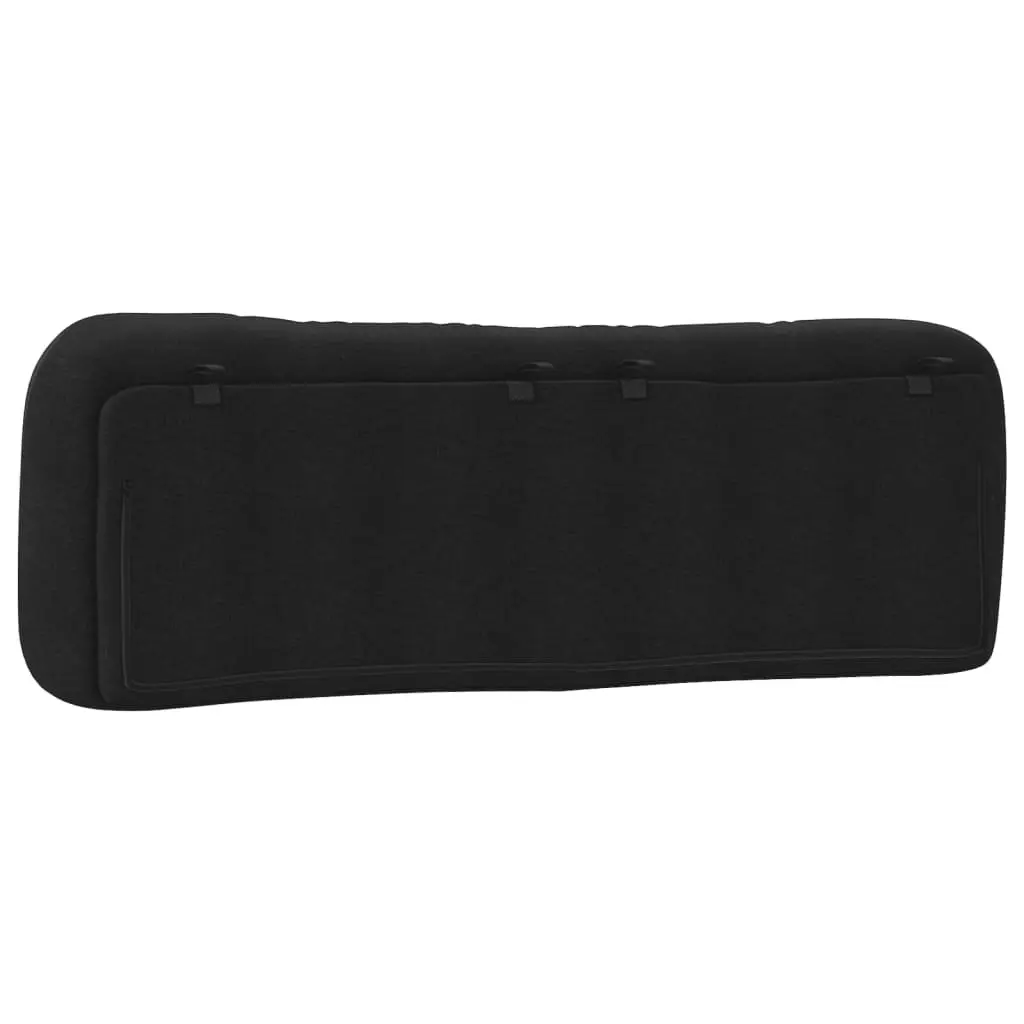 Headboard Cushion Black Fabric 153 cm Upholstered Bed Pillow Support Decor