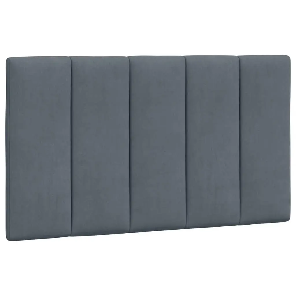 Headboard Cushion Upholstered Pillow Grey Velvet 90cm