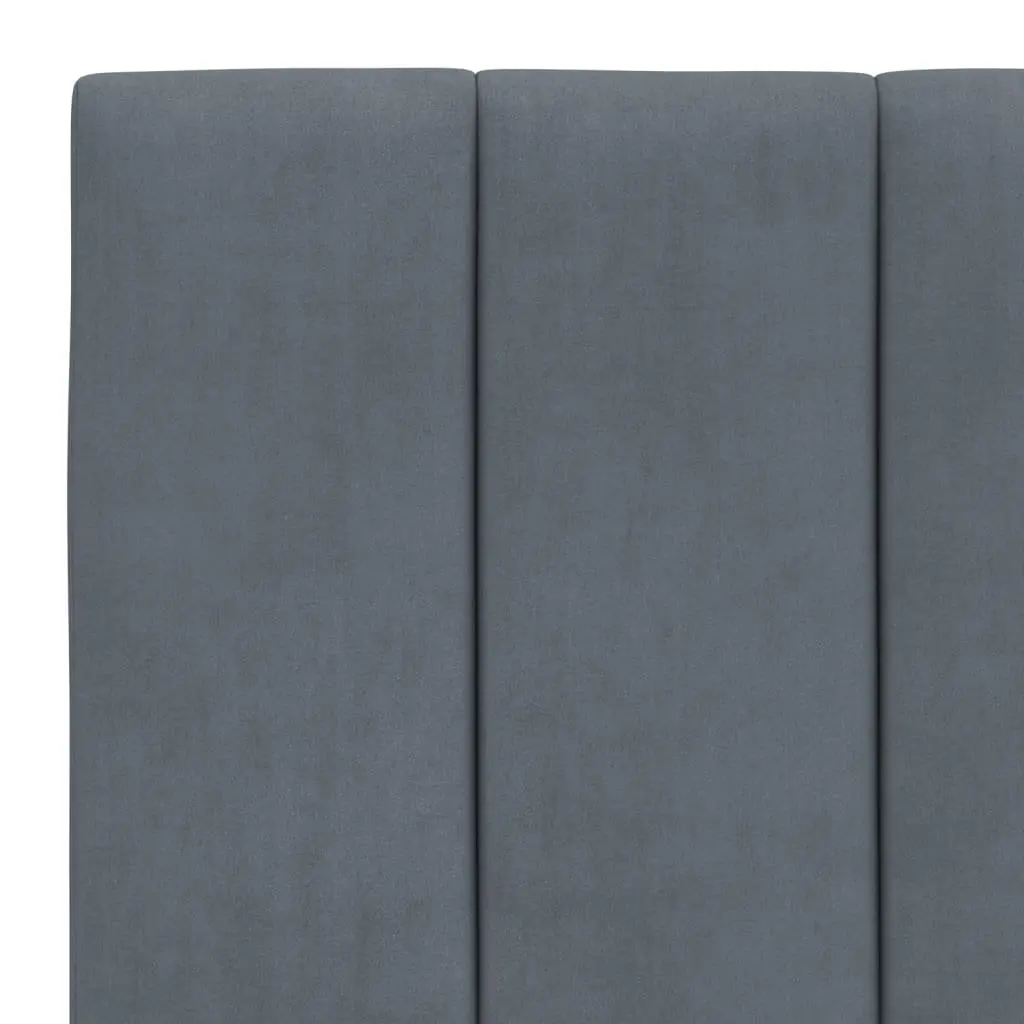 Headboard Cushion Upholstered Pillow Grey Velvet 90cm