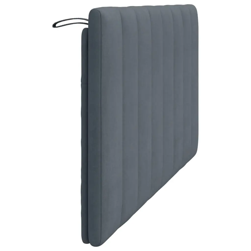 Headboard Cushion Velvet Grey 153cm Upholstered Bed Backrest Pillow Support