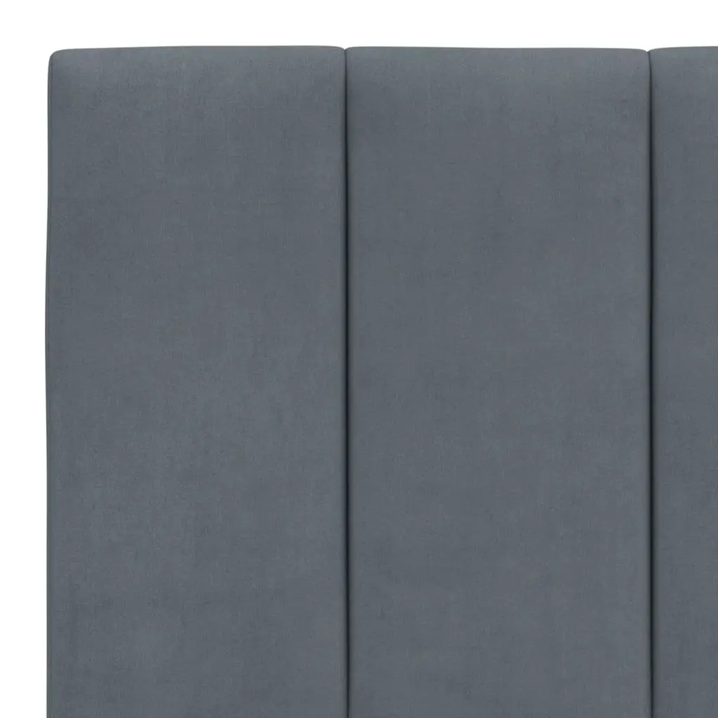 Headboard Cushion Velvet Grey 153cm Upholstered Bed Backrest Pillow Support