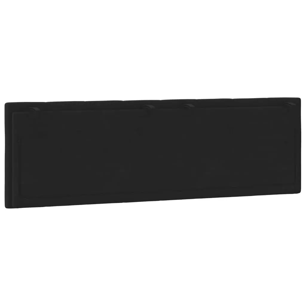 Cushion Headboard Velvet Black 153cm Wall Mounted Pillow Support