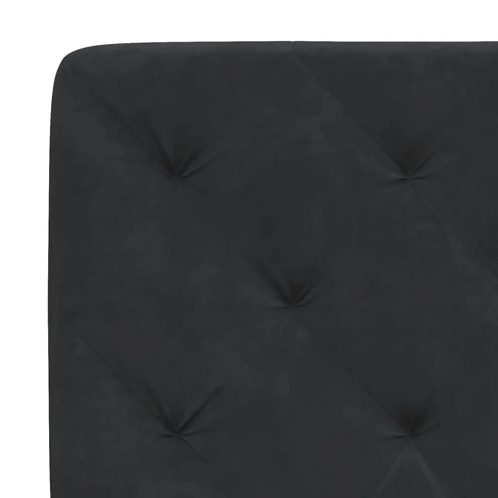 Headboard Cushion Velvet Black 180cm Upholstered Wall Mount Back Pillow
