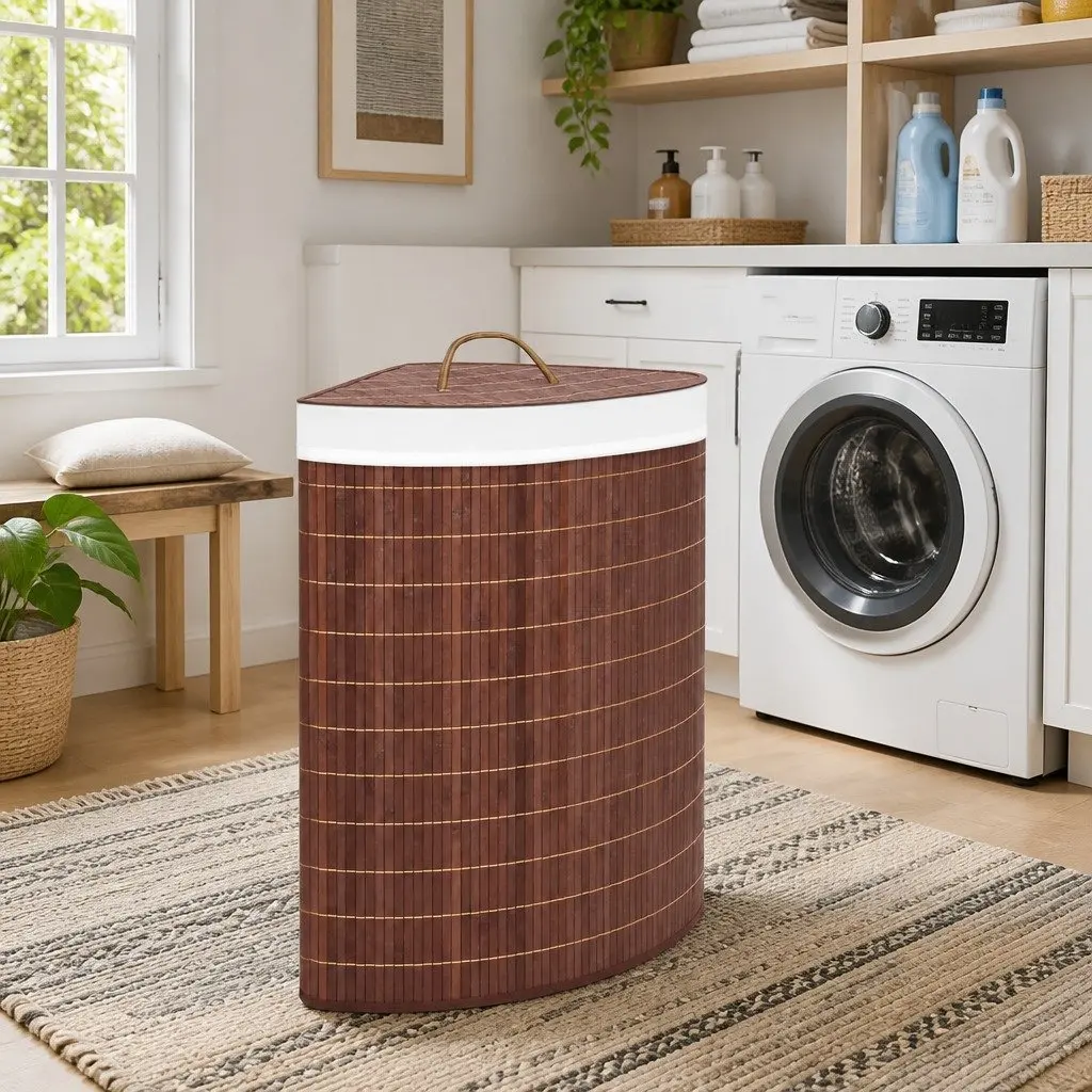 Bamboo Corner Laundry Basket 60L