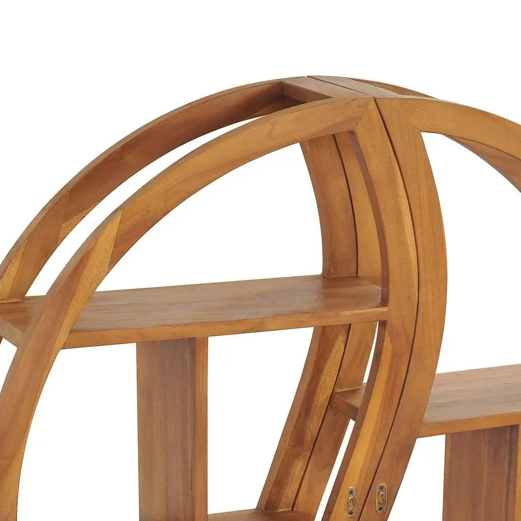 Yin Yang Wall Shelf in Solid Teak