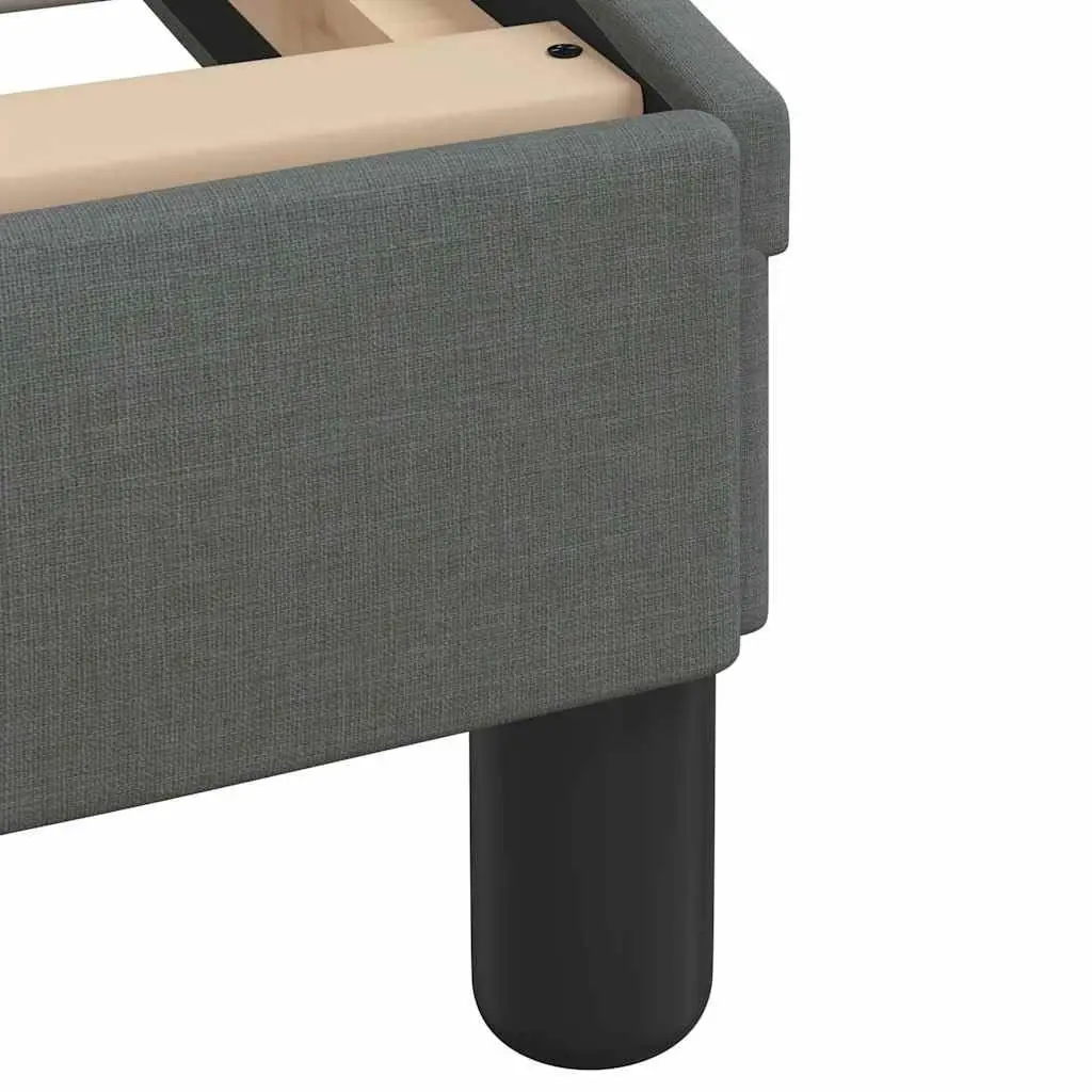 Queen Bed Frame Grey Fabric Headboard Bedroom Furniture 152x203cm Upholstered