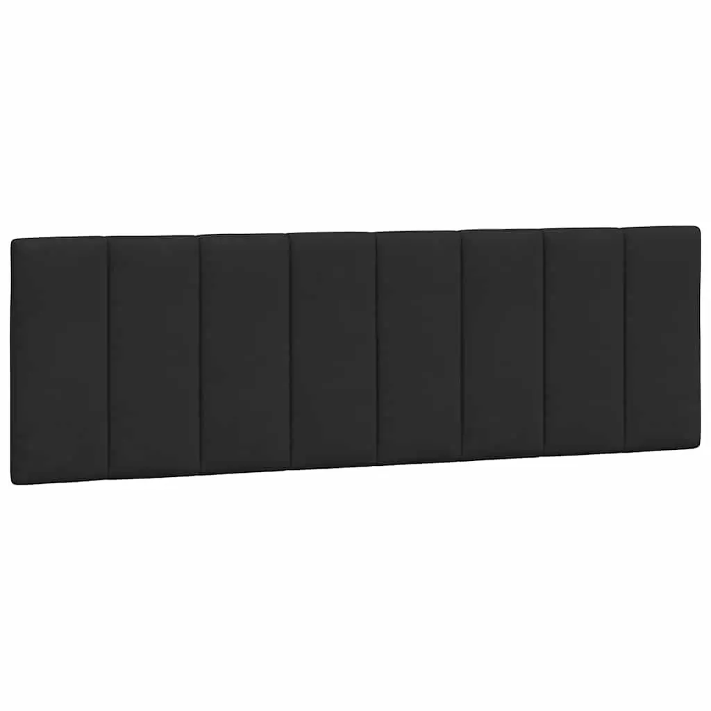 Queen Bed Frame Black Velvet Headboard Upholstered Plywood Slats 152x203cm