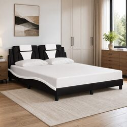 Create a Cozy Space with a White Faux Leather Bed Frame