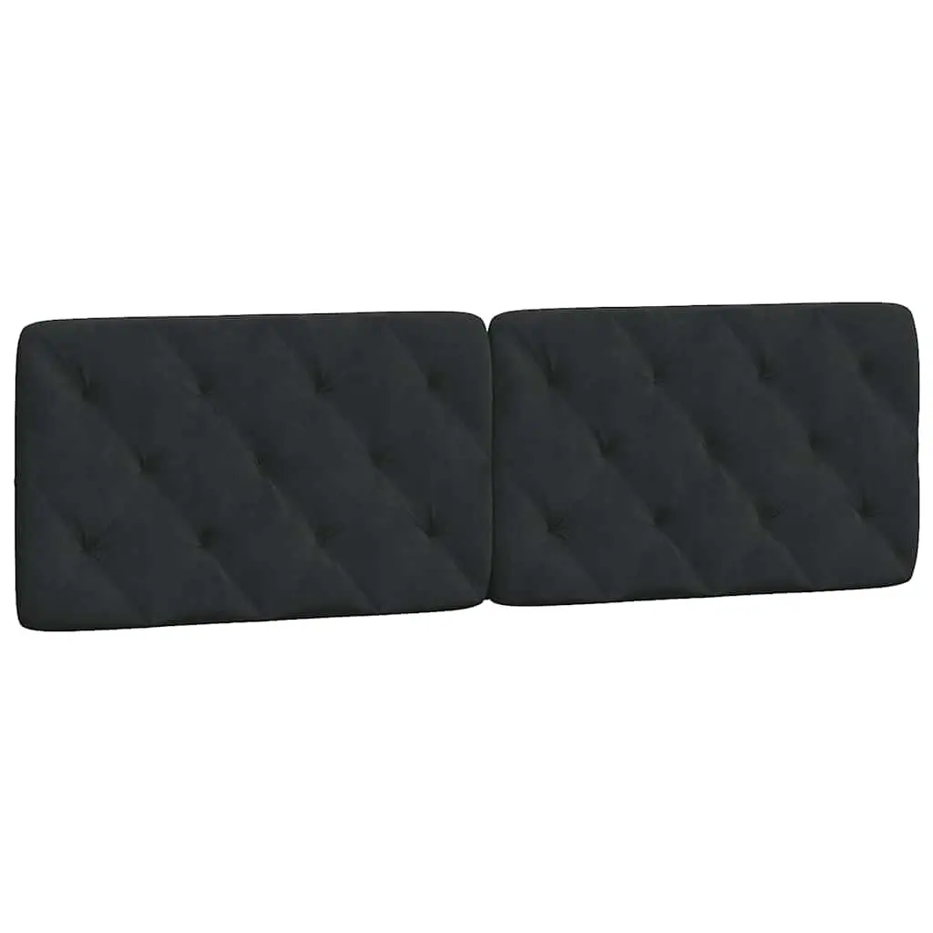 Queen Bed Frame Black Velvet Headboard 152x203cm Plywood Slats