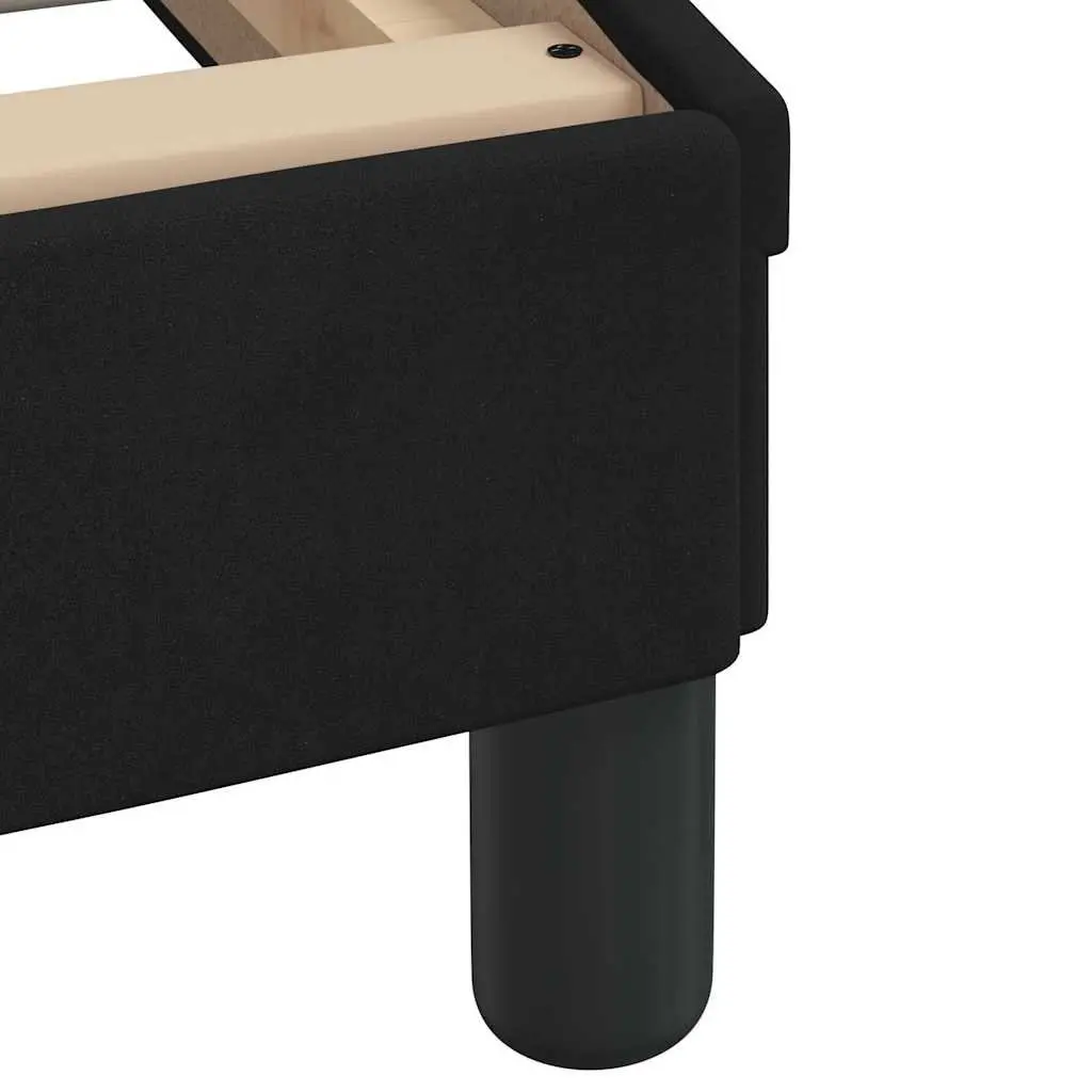 Queen Bed Frame Black Velvet Headboard 152x203cm Plywood Slats