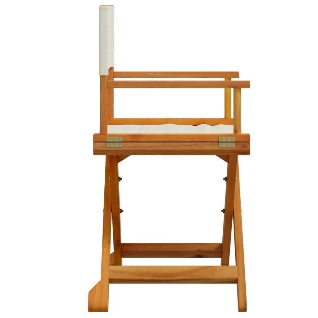 Folding Garden Chairs Cream Fabric Portable Outdoor Seating Set of 6