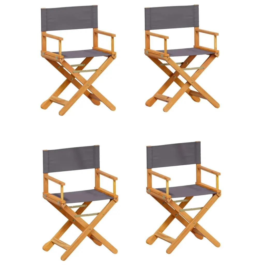 4 Grey Folding Chairs