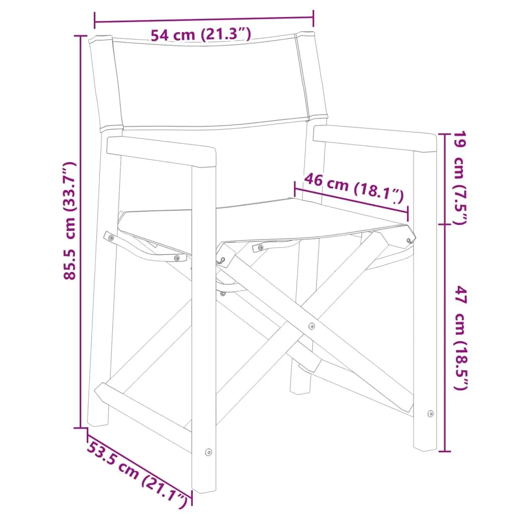 Folding Garden Chairs Lightweight Cream Fabric Acacia Wood Frame 4 Piece Set