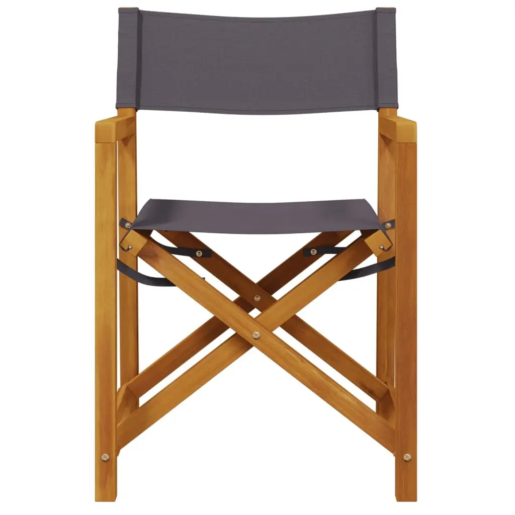 Folding Garden Chairs Lightweight Grey Fabric Set of 4 Outdoor Seating