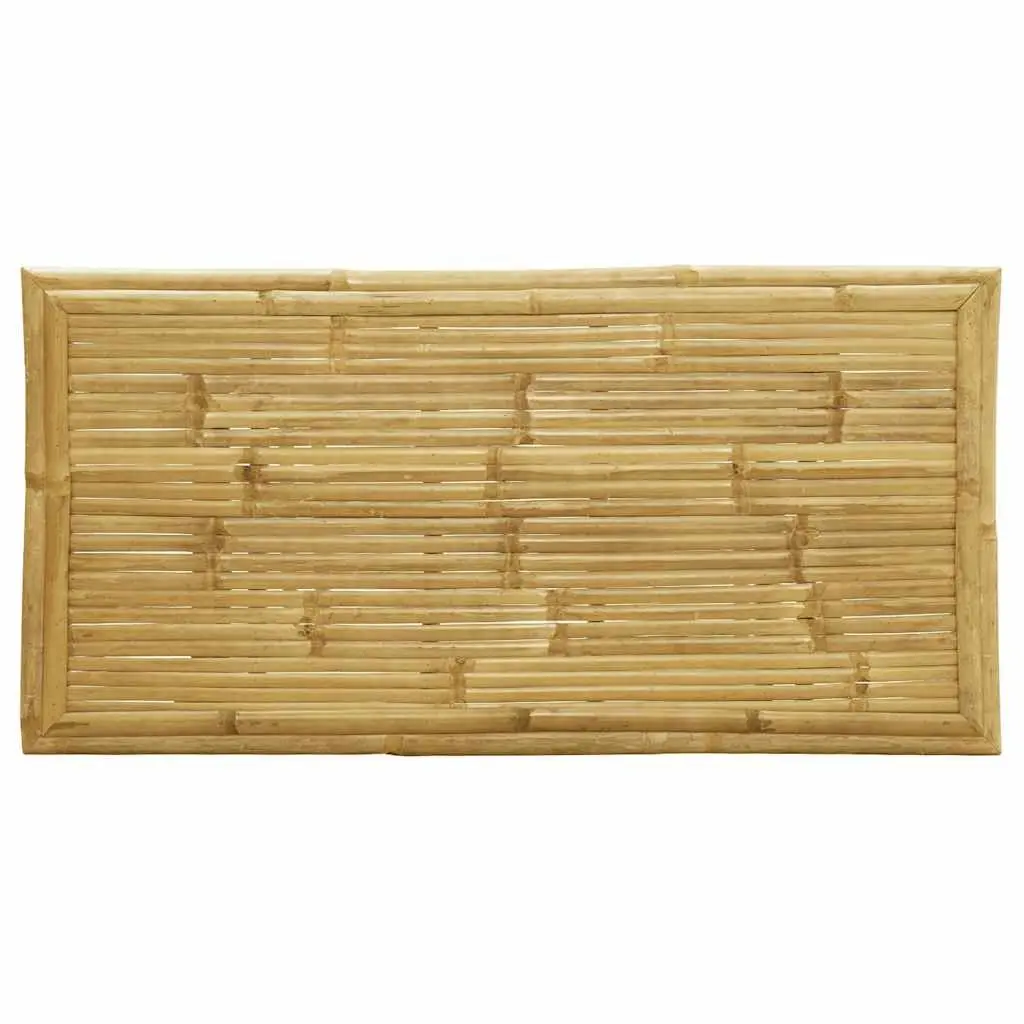 Bistro Set 5 Piece Folding Bamboo Garden Furniture with Cushions Brown