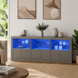 Your New White Sideboard with RGB LED Lights