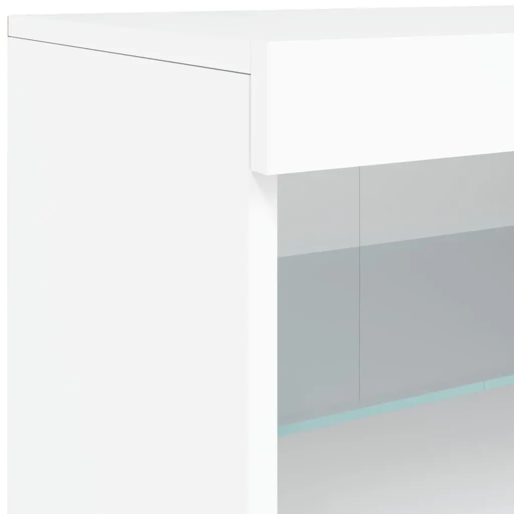 White Sideboard Cabinet with RGB LED Lights Modern Storage 1815 x 370 x 670 mm