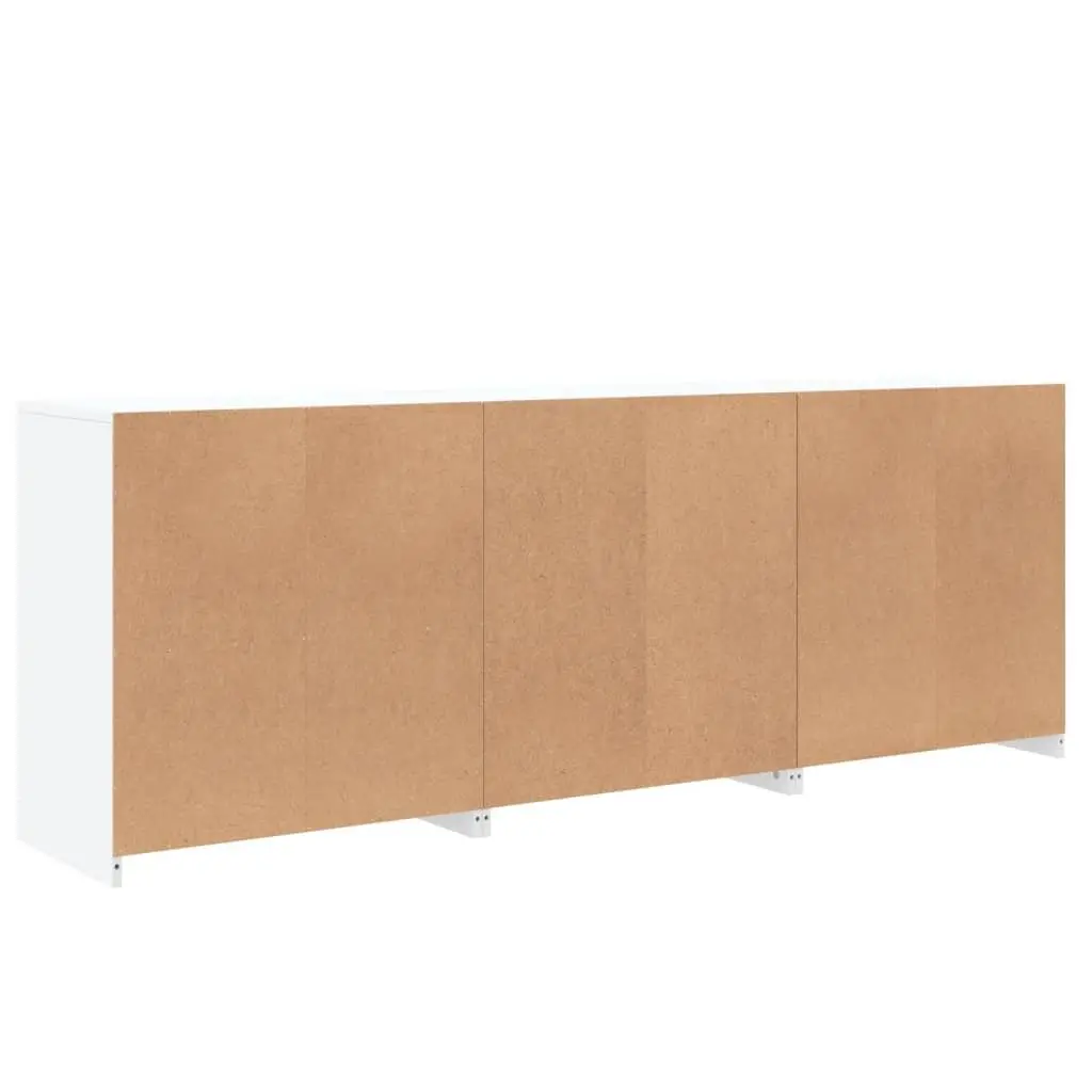 White Sideboard Cabinet with RGB LED Lights Modern Storage 1815 x 370 x 670 mm