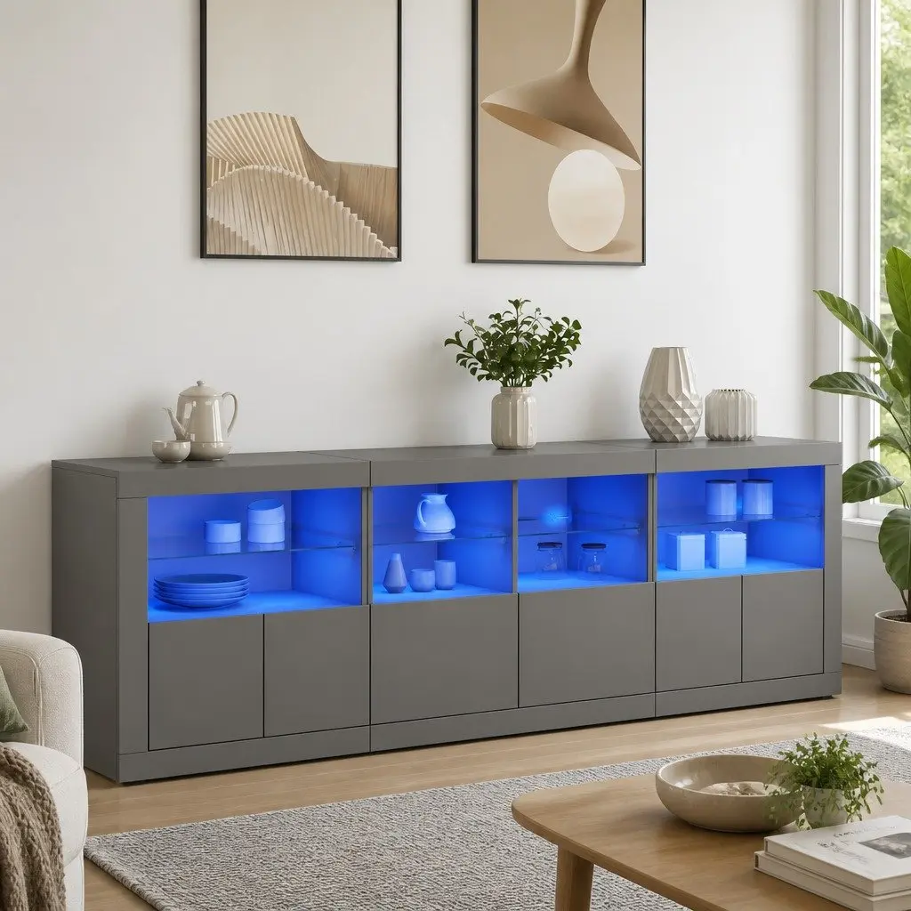 Sideboard with RGB LED Lights