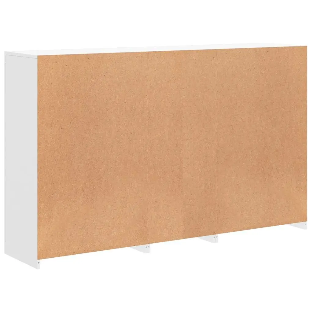 White Sideboard Cabinet with RGB LED Lights Storage Buffet Hallway Furniture