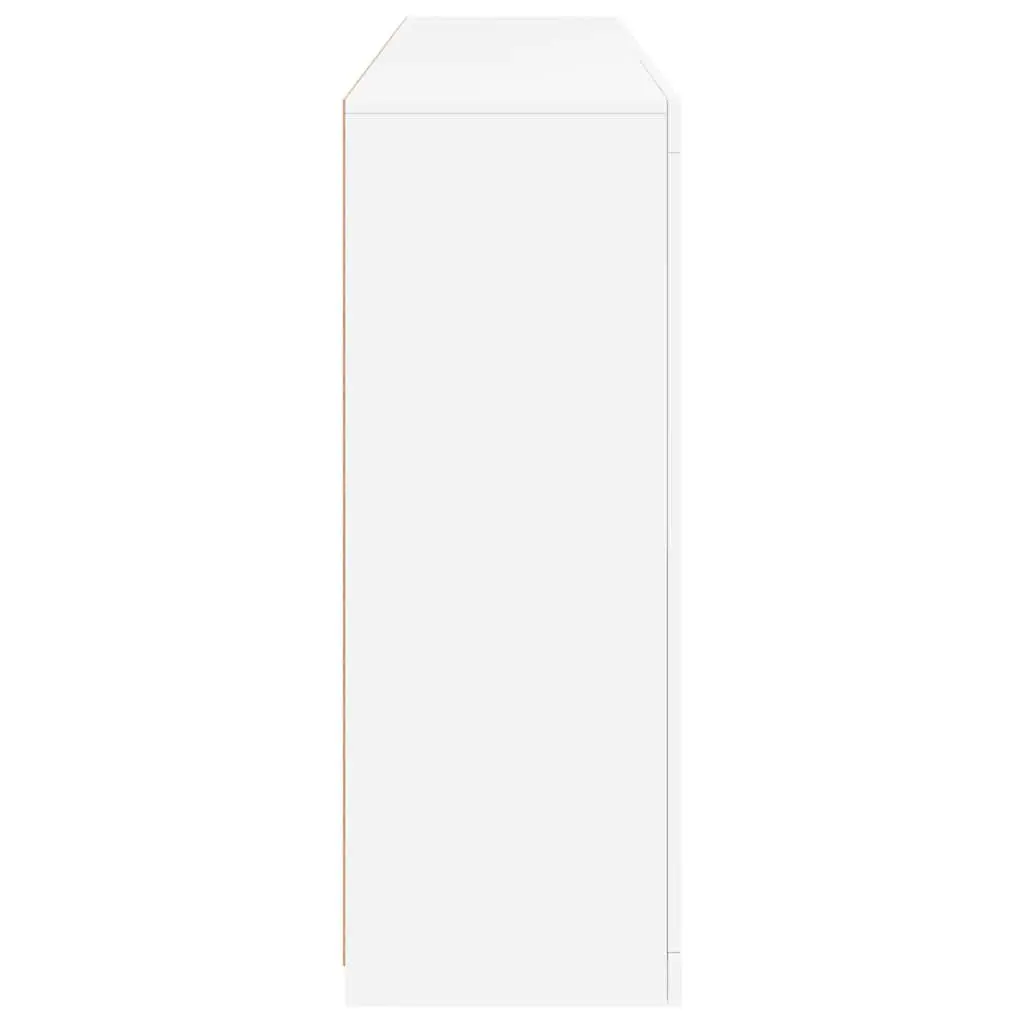 White Sideboard Cabinet with RGB LED Lights Storage Buffet Hallway Furniture