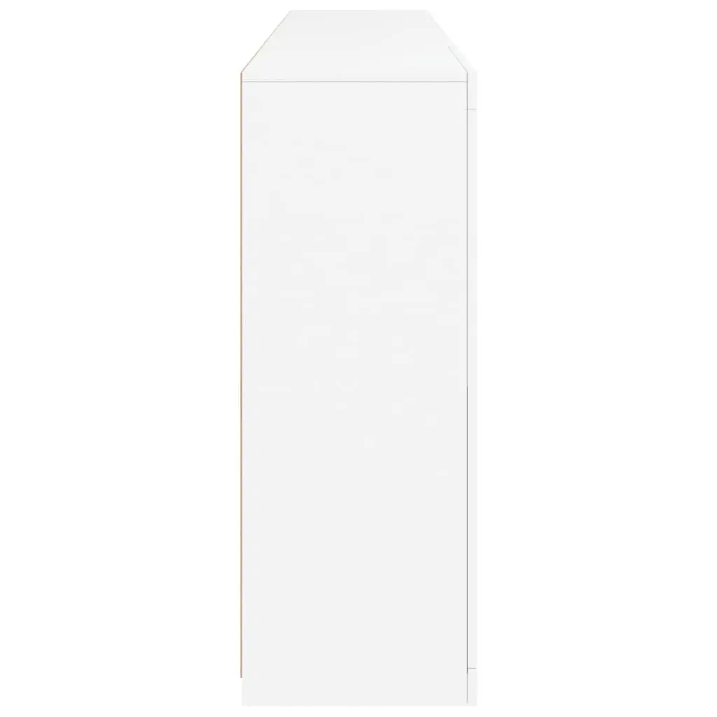 Sideboard Cabinet with RGB LED Lights Modern White 202 x 37 x 100 cm