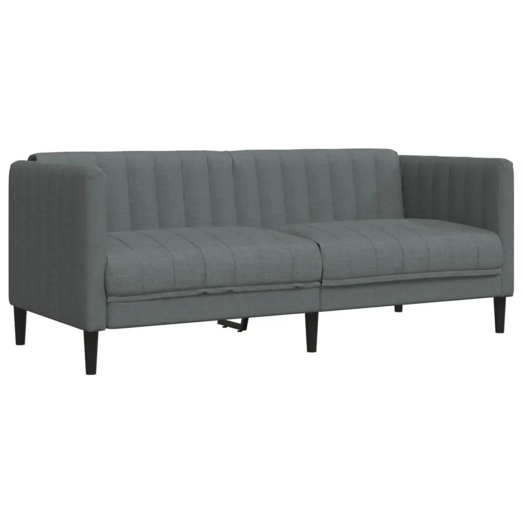 Grey Fabric 2 Piece Sofa Set