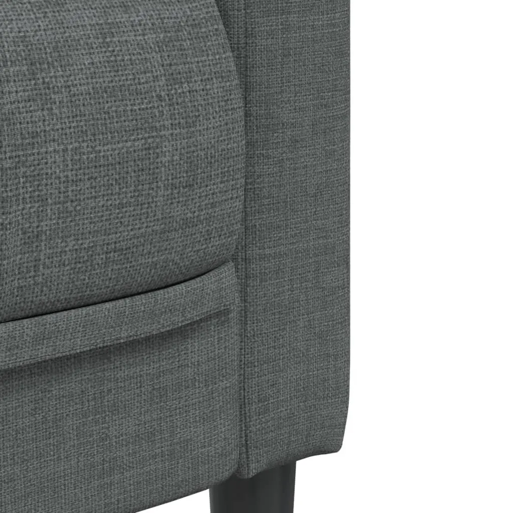 Grey Fabric 2 Piece Sofa Set