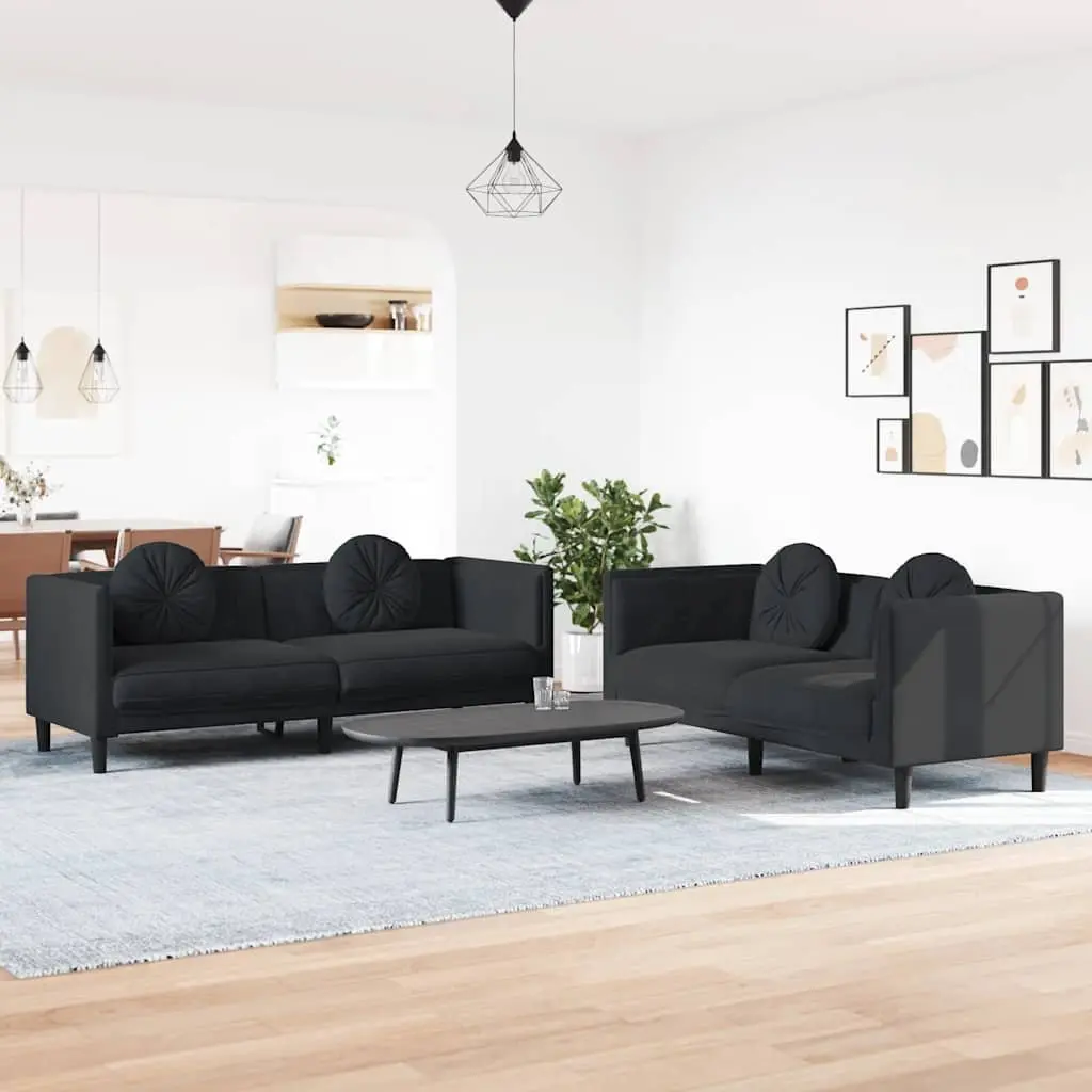 Black Sofa Set