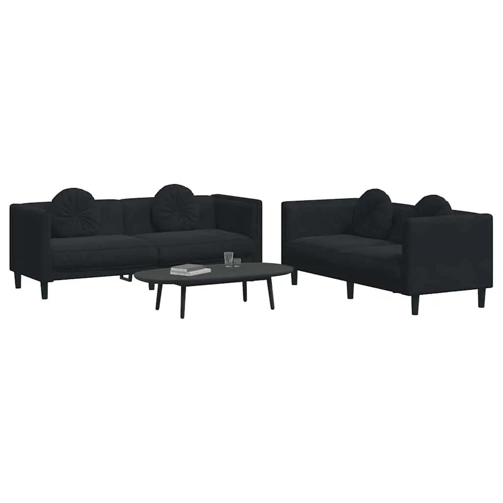 Black Sofa Set