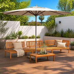 Your Outdoor Oasis: 4 Piece Modular Sofa Set