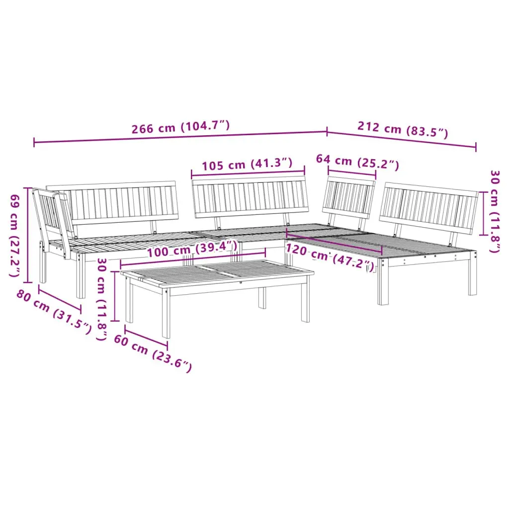 Outdoor 4-Piece Sofa Set