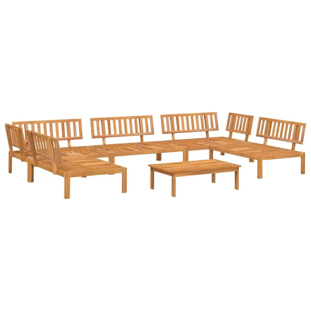 6-Piece Modular Sofa Set in Brown Acacia