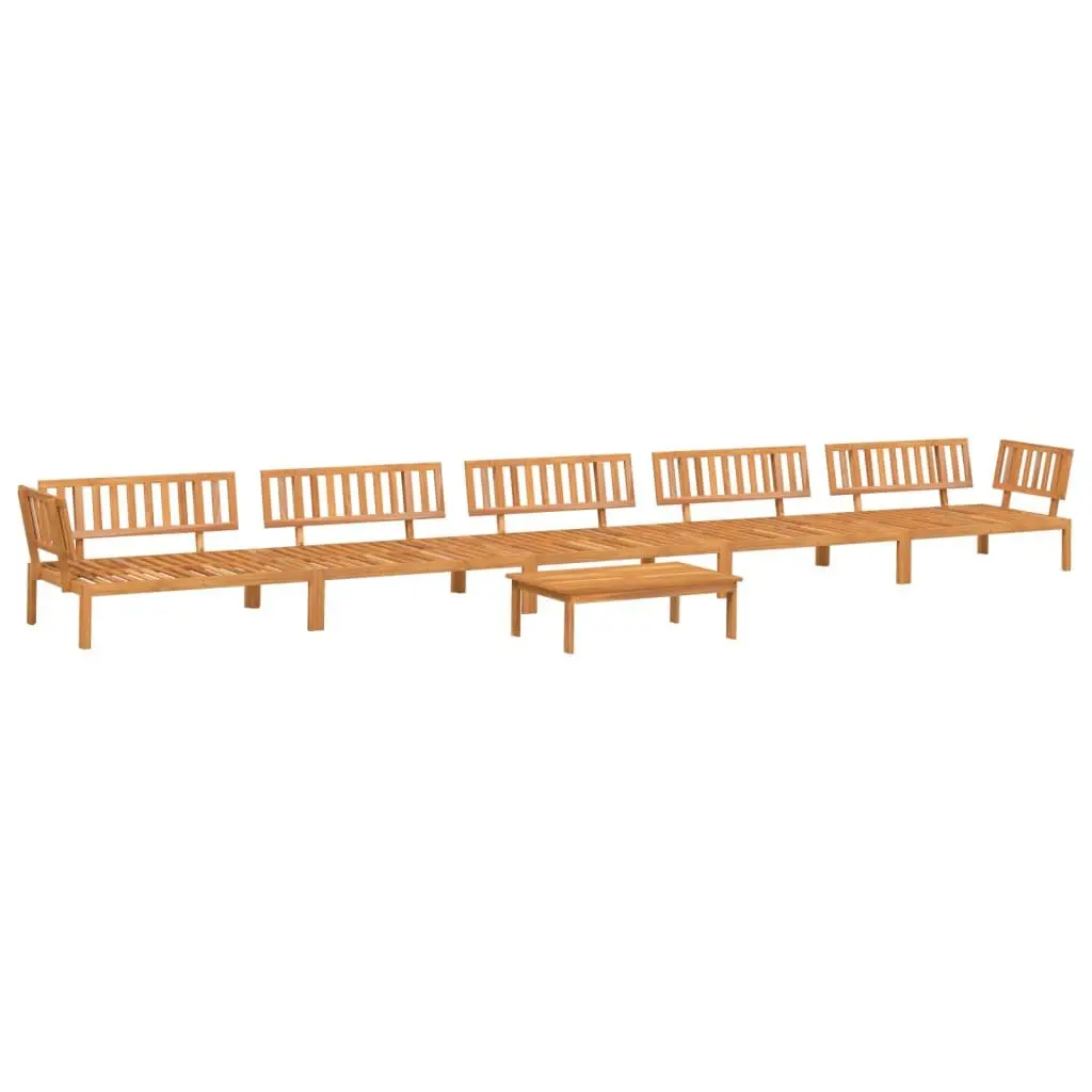 6 Piece Garden Pallet Sofa Set Outdoor Sectional Solid Wood Acacia Brown
