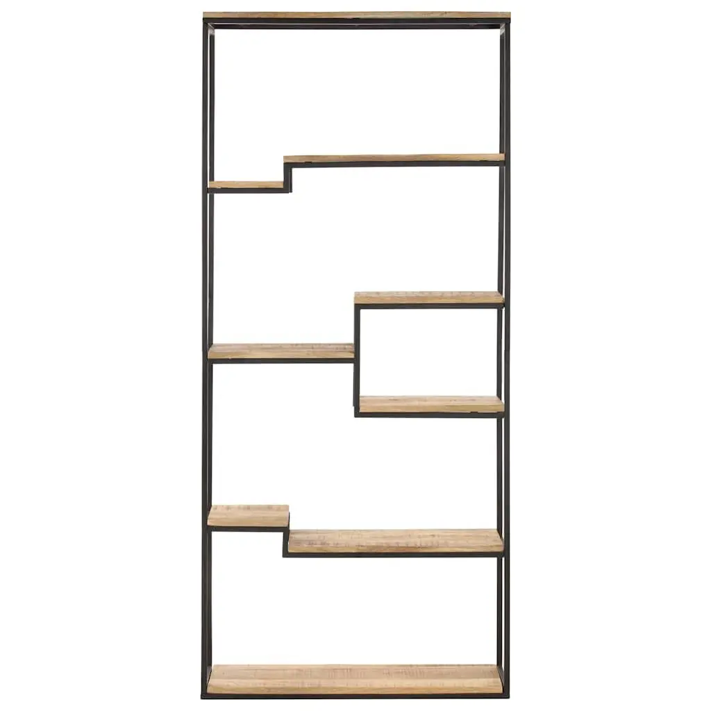 Bookcase Industrial Style Rough Mango Wood 80x30x180 cm