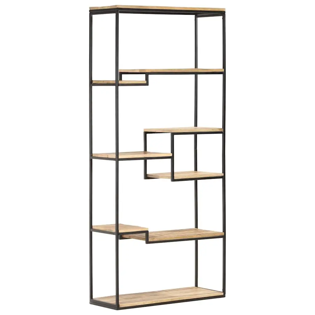 Bookcase Industrial Style Rough Mango Wood 80x30x180 cm