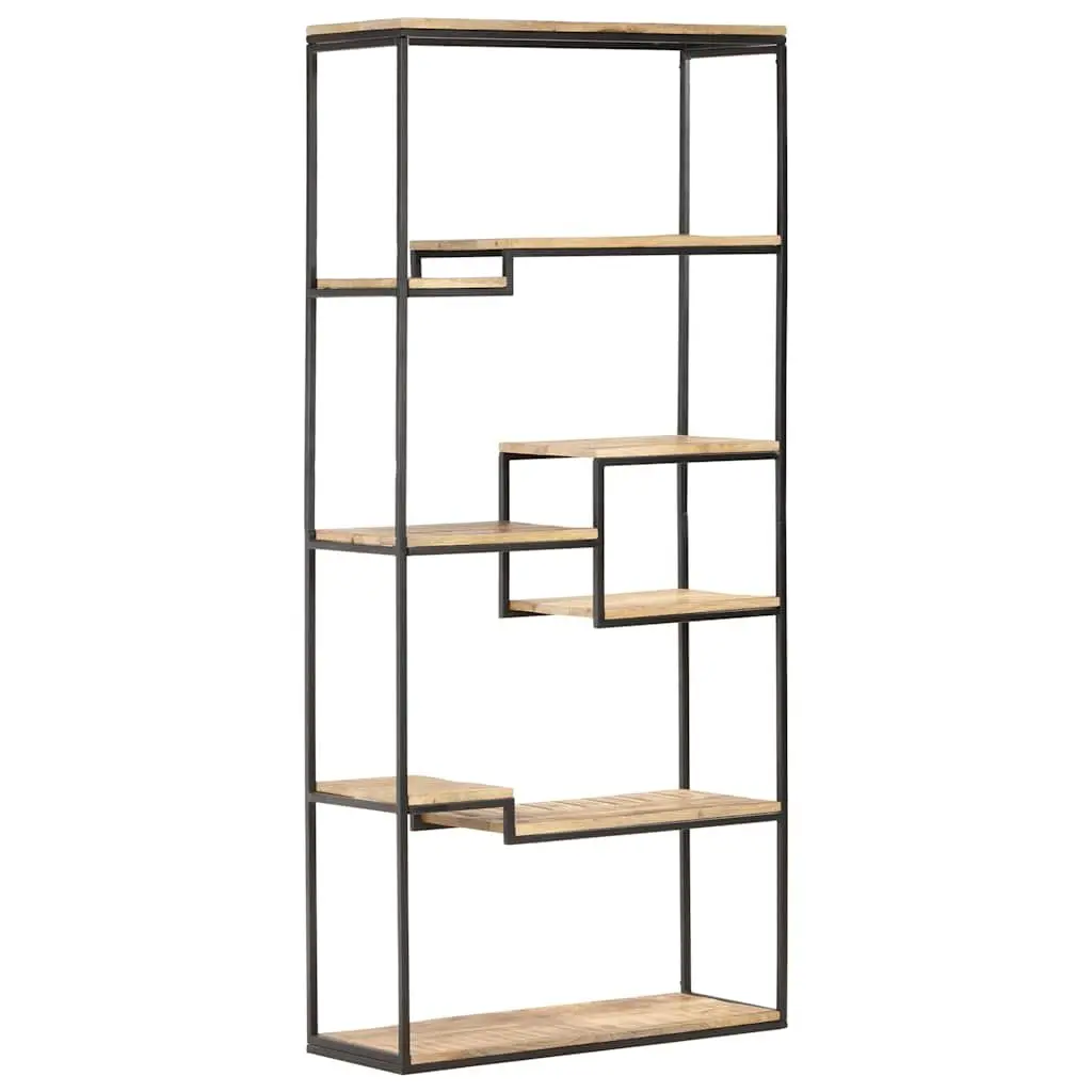 Bookcase Industrial Style Rough Mango Wood 80x30x180 cm