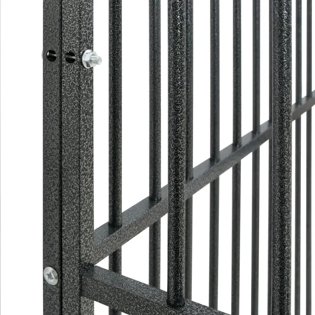 Dog Playpen 20 Panels Black Galvanised Steel Pet Enclosure Exercise Pen
