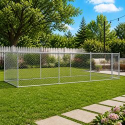 Friendly Outdoor Dog Kennel with Secure Design