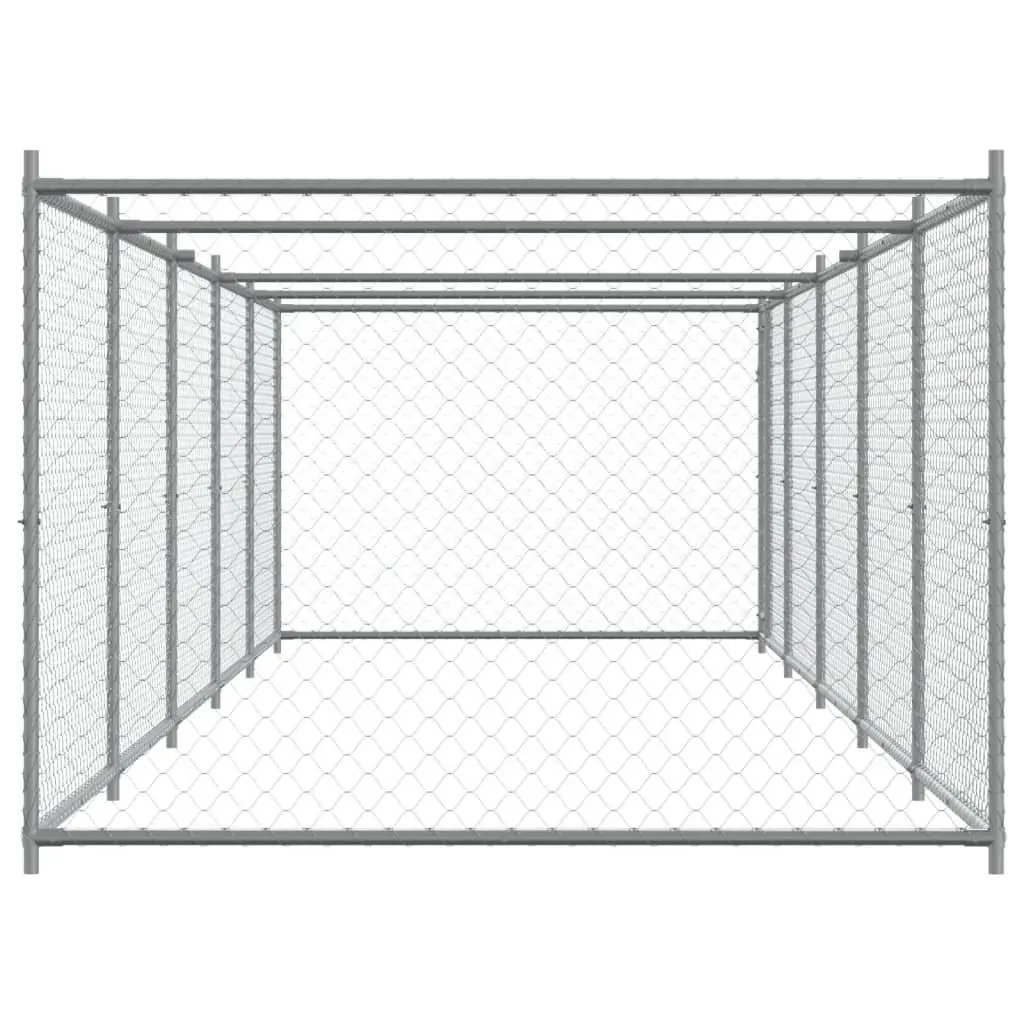 Dog Cage Galvanised Steel Outdoor Exercise Pen 10 x 2 x 1.5 m