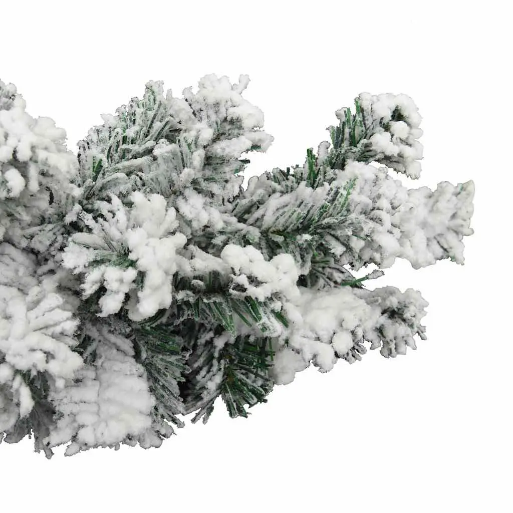 Christmas Garland Green 5m Flocked Snow Holiday Decoration Indoor Outdoor