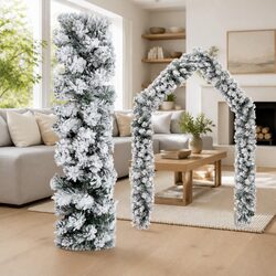 Friendly 10m Christmas Garland with Snow Detail
