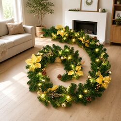 Friendly Christmas Garland with LED Lights for You