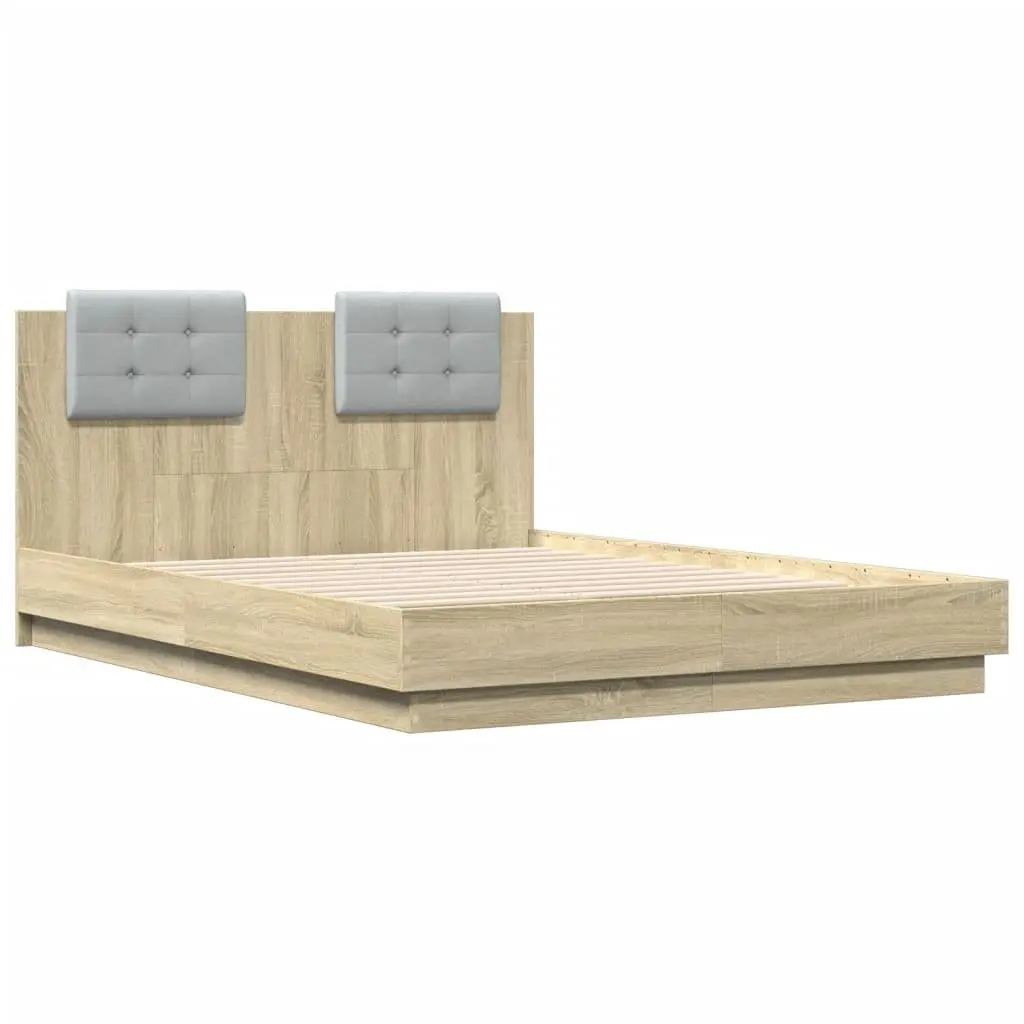 Sonoma Oak Bed Frame with Headboard
