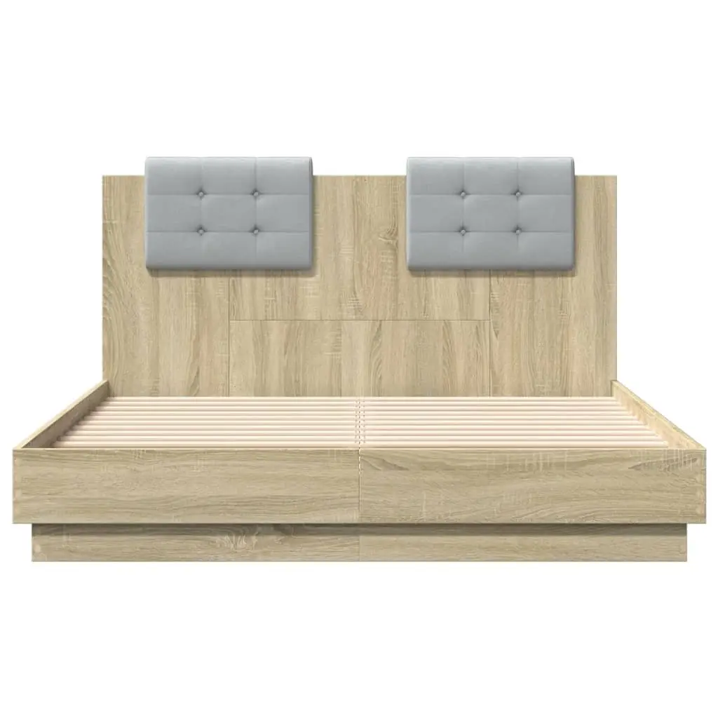 Sonoma Oak Bed Frame with Headboard