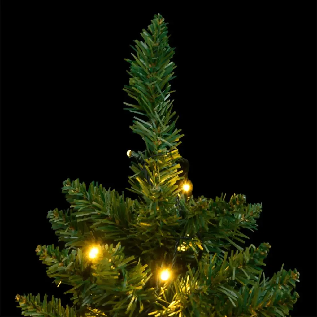 Artificial Hinged Christmas Tree 150cm 150 LEDs 8 Lighting Modes Holiday