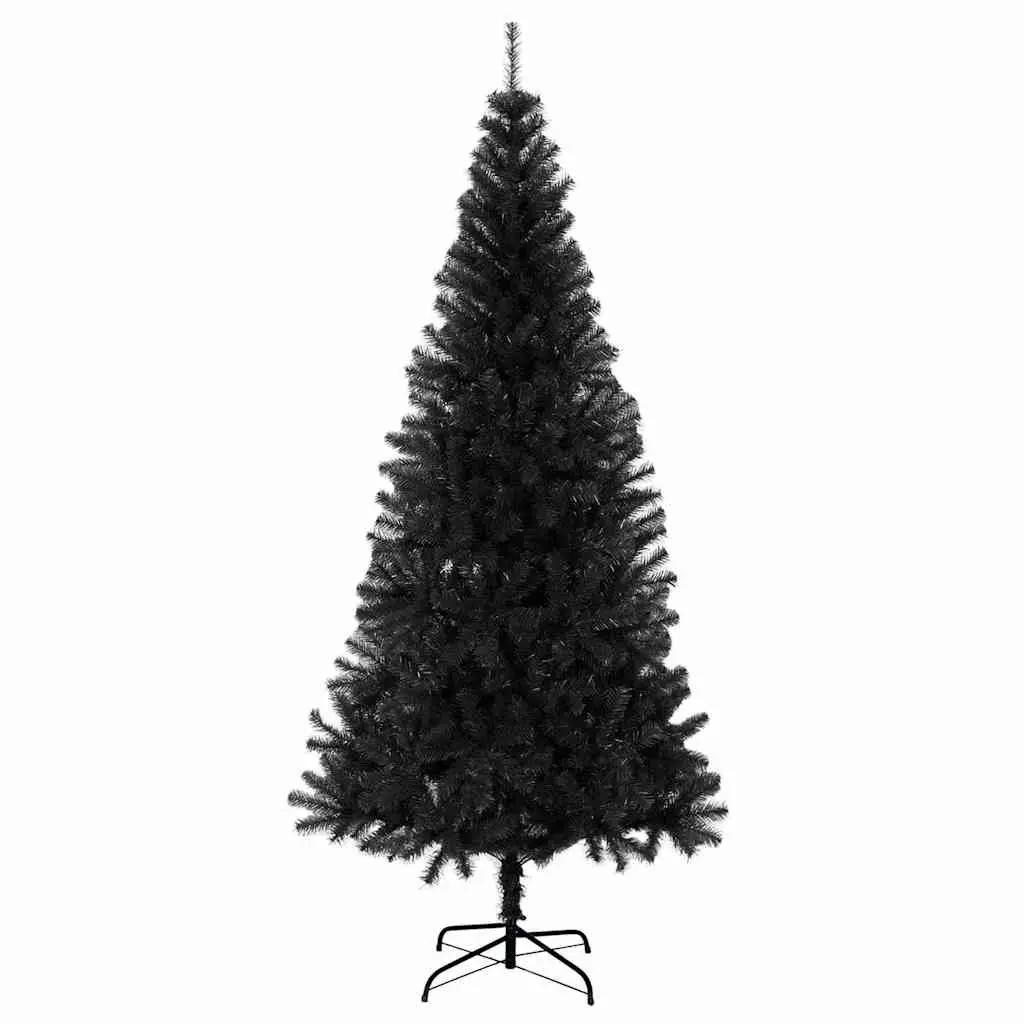 Artificial Christmas Tree Black 180 cm Seasonal Holiday Decoration Indoor